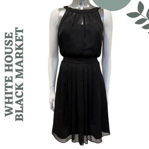 White House Black Market | Classic Black Sleeveless Dress (Size 6)